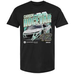 Carson Hocevar #42 NASCAR 2023 Sunseeker Pit Road Legacy Motor Club Erwachsene Nascar Schwarz 1-seitiges T-Shirt, Schwarz, XX-Large von Checkered Flag Sports