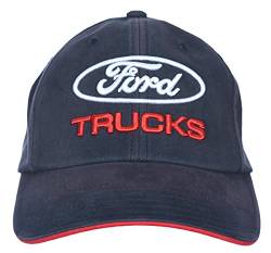 Karierte Flagge Herren Ford Trucks Logo Cap Distressed Navy Blue Hat 0-8, Used-Marineblau von Checkered Flag Sports