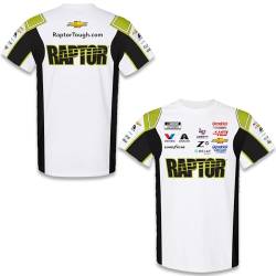 William Byron #24 NASCAR 2024 Raptor Racing Sublimated Pit Uniform Shirt, Weiss/opulenter Garten, L von Checkered Flag Sports