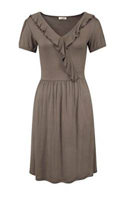 Cheer Kleid Rüschenvolants taupe (40) von Cheer