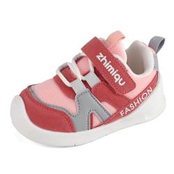 Cheerful Mario 1-3 Jahre Baby Sneaker Baby Jungen Mädchen Lauflernschuhe Kleinkinder Schuhe Atmungsaktiv und Antirutsch Dunkerosa 19 EU von Cheerful Mario