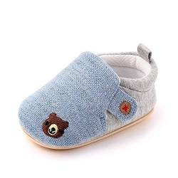 Cheerful Mario Hausschuhe für Baby Jungen Mädchen Baby Lauflernschuhe Krabbelschuhe Baby Crib Schuhe Anti-Rutsch Blau 18-24 Monate (Etikett 140) von Cheerful Mario