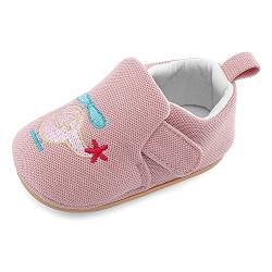 Cheerful Mario Hausschuhe für Baby Jungen Mädchen Baby Lauflernschuhe Krabbelschuhe Baby Crib Schuhe Anti-Rutsch Pfirsichrosa 12-18 Monate (Etikett 130) von Cheerful Mario