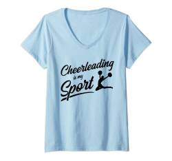 Damen Cheerleading ist mein Sport Cheerleader Turnerin Cheerdance T-Shirt mit V-Ausschnitt von Cheerleader Gift Idea Cheerleading Gymnast Sport