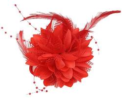 Cheerlife Elegante Damen Accessoires Haarblumen Haarblüte Haarspange Haarschmuck Broschen Ansteckblume viele Farben Rot von Cheerlife