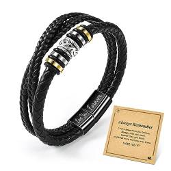 CheersLife 3 Lagen Herren Armband Leder Liebe Dich Für Immer Magnetverschluss Immer Erinnere Geschenk Armband Für Ehemann An Meinen Mann Geschenk Armbänder Für Herren Lederarmband Geschenk Für Freund von CheersLife