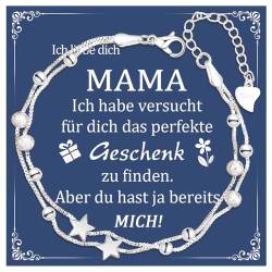 CheersLife Muttertagsgeschenke für Mama,Muttertagsgeschenk Schmuck,Silber Armband für Damen,Beste Mama Geschenk, Mutter Tochter Sohn Armband Geburtstag Weihnachten Muttertagsgeschenk für Mama von CheersLife