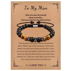 CheersLife Valentinstag Geschenke Für Männer, Herren Armband Geschenke Für Männer Ehemann Jahrestag Geburtstag Geschenke Für Ihn Freund Ich Liebe Dich Geschenke Für Ihn Verlobte Weihnachtsgeschenke von CheersLife