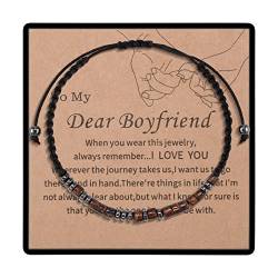 CheersLife Zu Meinem Freund Armbänder Von Freundin Jahrestag Geburtstag Valentinstag Weihnachtsgeschenke Für Ihn Freund Morsecode Armbänder Für Männer Ich Liebe Dich von CheersLife