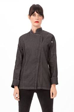 Chef Works Damen Exwdz002blk2xl, Gramercy, Kochjacke, schwarz, XX-Large von Chef Works