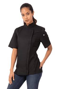 Chef Works Damen Springfield Kochmantel Kochjacke, Schwarz, X-Small von Chef Works