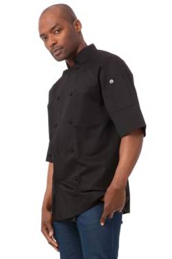 Chef Works Herren Jlcvblk4xl Montreal, Cool-Vent-Kurzarm-Kochjacke, schwarz, 4X-Groß von Chef Works