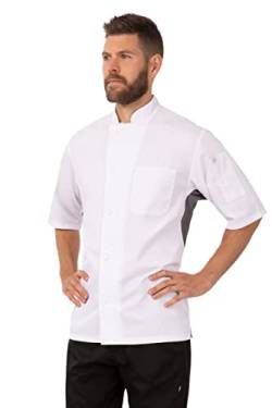 Chef Works Herren Valais Kochmantel V-Serie Kochjacke, Weiß mit grauem Kontrast, XX-Large von Chef Works