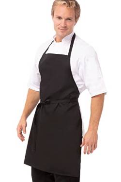 Chef Works Unisex's Apkblblk0 Bib Apron, Black, One Size von Chef Works