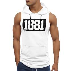 Tank Tops Herren Sommer Sportshirt Ärmellos Hoodie Muskelshirt Gym Workout Fitness Slim Fit Achselshirt Männer Bodybuilding T-Shirt Sportweste Unterhemden von Chejarity