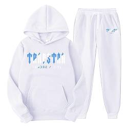 Trapstar Anzug Herren Trapstar Jogginganzug 2-Teilig Herbst Leichte Trapstar Logo Trainingsanzug Buchstaben Gedruckt Pullover Sportanzug Tracksuit Unisex Jogging Anzug Set mit Hoodie und Hose von Chejarity