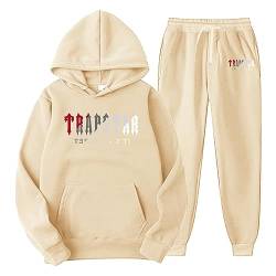 Trapstar Anzug Herren Trapstar Jogginganzug 2-Teilig Herbst Leichte Trapstar Logo Trainingsanzug Buchstaben Gedruckt Pullover Sportanzug Tracksuit Unisex Jogging Anzug Set mit Hoodie und Hose von Chejarity