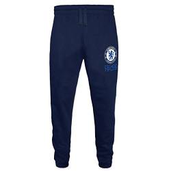 Chelsea FC - Herren Fleece-Jogginghose - Offizielles Merchandise - Geschenk für Fußballfans - Marineblau Schmal - S von Chelsea