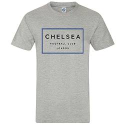 Chelsea FC - Herren T-Shirt mit Printmotiv - Offizielles Merchandise - Grau meliert - L von Chelsea