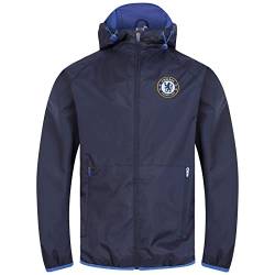 Chelsea FC - Herren Wind- und Regenjacke - Offizielles Merchandise - Dunkelblau - Kapuze mit Schirm - L von Chelsea