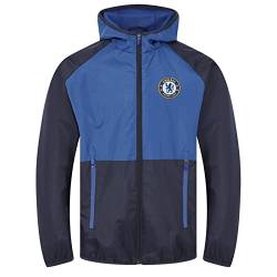 Chelsea FC - Herren Wind- und Regenjacke - Offizielles Merchandise - Dunkelblau & Royalblau - 3XL von Chelsea