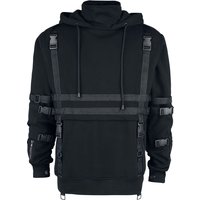 Chemical Black - Gothic Kapuzenpullover - Teo Hood - S bis M - für Männer - Größe S - schwarz von Chemical Black