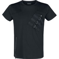 Chemical Black - Gothic T-Shirt - Cadet Top - S bis 3XL - für Männer - Größe XXL - schwarz von Chemical Black