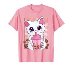 Kawaii Maneki Neko Tee Boba Hemd Anime Katze Mädchen T-Shirt von Chemises Kawaii Anime