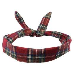 Draht Stirnband Retro Draht Kopftuch Rockabilly Draht Haarband Kopf Wrap Vintage Tartan von Cherry-on-Top