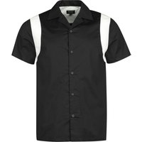 Chet Rock - Rockabilly Kurzarmhemd - Marty Bowling Shirt - S bis XL - für Männer - Größe L - schwarz/weiß von Chet Rock