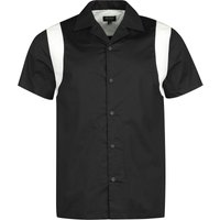 Chet Rock - Rockabilly Kurzarmhemd - Marty Bowling Shirt - S bis XL - für Männer - Größe S - schwarz/weiß von Chet Rock