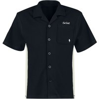 Chet Rock - Rockabilly Kurzarmhemd - Sienna Shirt - S bis XXL - für Männer - Größe M - schwarz/weiß von Chet Rock