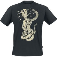 Chet Rock - Rockabilly T-Shirt - Fist And Snake T-Shirt - S bis XXL - für Männer - Größe S - schwarz von Chet Rock