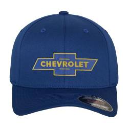 Chevrolet Offizielles Lizenzprodukt Bowtie Logo Flexfit Baseball Cap (Blau), Large/X-Large von Chevrolet