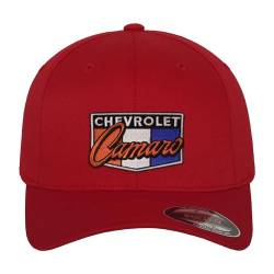 Chevrolet Offizielles Lizenzprodukt Camaro Patch Flexfit Baseball Cap (Rot), Large/X-Large von Chevrolet