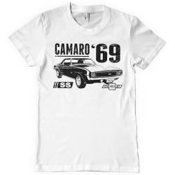 Chevrolet Offizielles Lizenzprodukt Camaro SS 1969 Herren-T-Shirt (Weiß), X-Large von Chevrolet