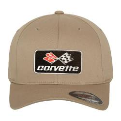 Chevrolet Offizielles Lizenzprodukt Corvette C3 Patch Flexfit Baseball Cap (Khaki), Large/X-Large von Chevrolet