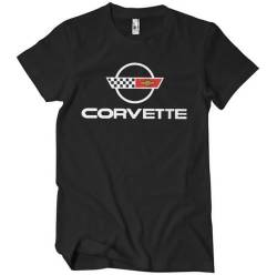 Chevrolet Offizielles Lizenzprodukt Corvette C4 Logo Herren-T-Shirt (Schwarz), Medium von Chevrolet
