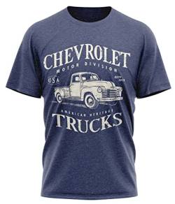 Heritage Trucks Marineblaues T-Shirt für Herren von Chevrolet