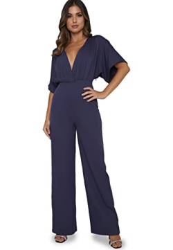 Chi Chi London Damen Chi Noely Jumpsuit, Navy, 32 von Chi Chi London