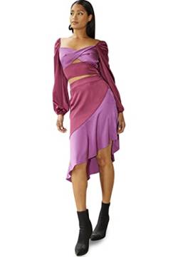 Chi Chi London Damen Langärmeliges Oberteil aus Satin mit Cut-Out-Details Bluse, violett, 38 von Chi Chi London