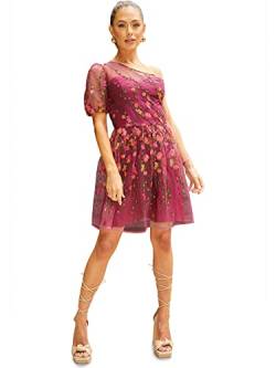 Chi Chi London Damen Minikleid mit Schultern, Bestickt, Rot Kleid für besondere Anlässe, 38 von Chi Chi London