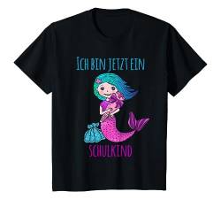 Kinder Einschulung Mädchen - Meerjungfrau "Jetzt ein Schuldkind" T-Shirt von Chibi Lines