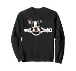Boston Terrier für Herren Dog Mom Grafik Crazy Dog Damen Sweatshirt von ChicLine