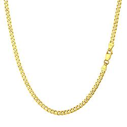 ChicSilver 3mm goldenekette 61cm lang Kubanische Halskette ohne Anhänger Fashion Kette für Kinder und Jugendlichen von ChicSilver