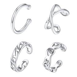 ChicSilver Damen Ohrclip Nicht Piercing Ohrstecker Silber Knorpel Ohrringe mit Geschenkebox von ChicSilver