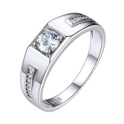 ChicSilver Silber Fingerring mit runden Zirkonia Damen Mädchen Ring in Größe 67 Verlorbungsring Hochzeitsring Paarring von ChicSilver