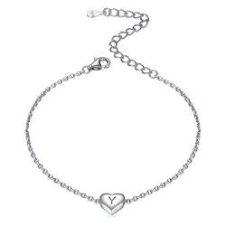 ChicSilver Silber Freundschafts Armband Damen Namenskette mit Buchstabe Y Anhänger Armbänder Herz Armskette von ChicSilver
