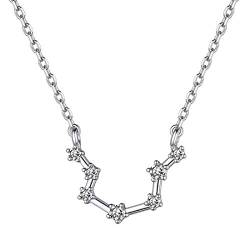 ChicSilver Silber Sternzeichen Wassermann anhänger Sternbild Halskette mit Zirkonia für Damen Frauen von ChicSilver