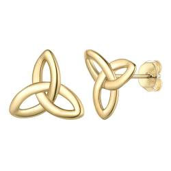 ChicSilver vergoldet Klein Trinity Ohrring Damen Ohrstecker für Damen Frauen Mama Freundin von ChicSilver